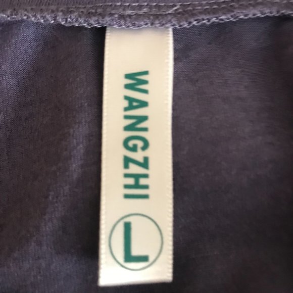 Wangzhi Purple V-Neck Tee Dress w/Knotted Hem Large - Picture 11 of 11